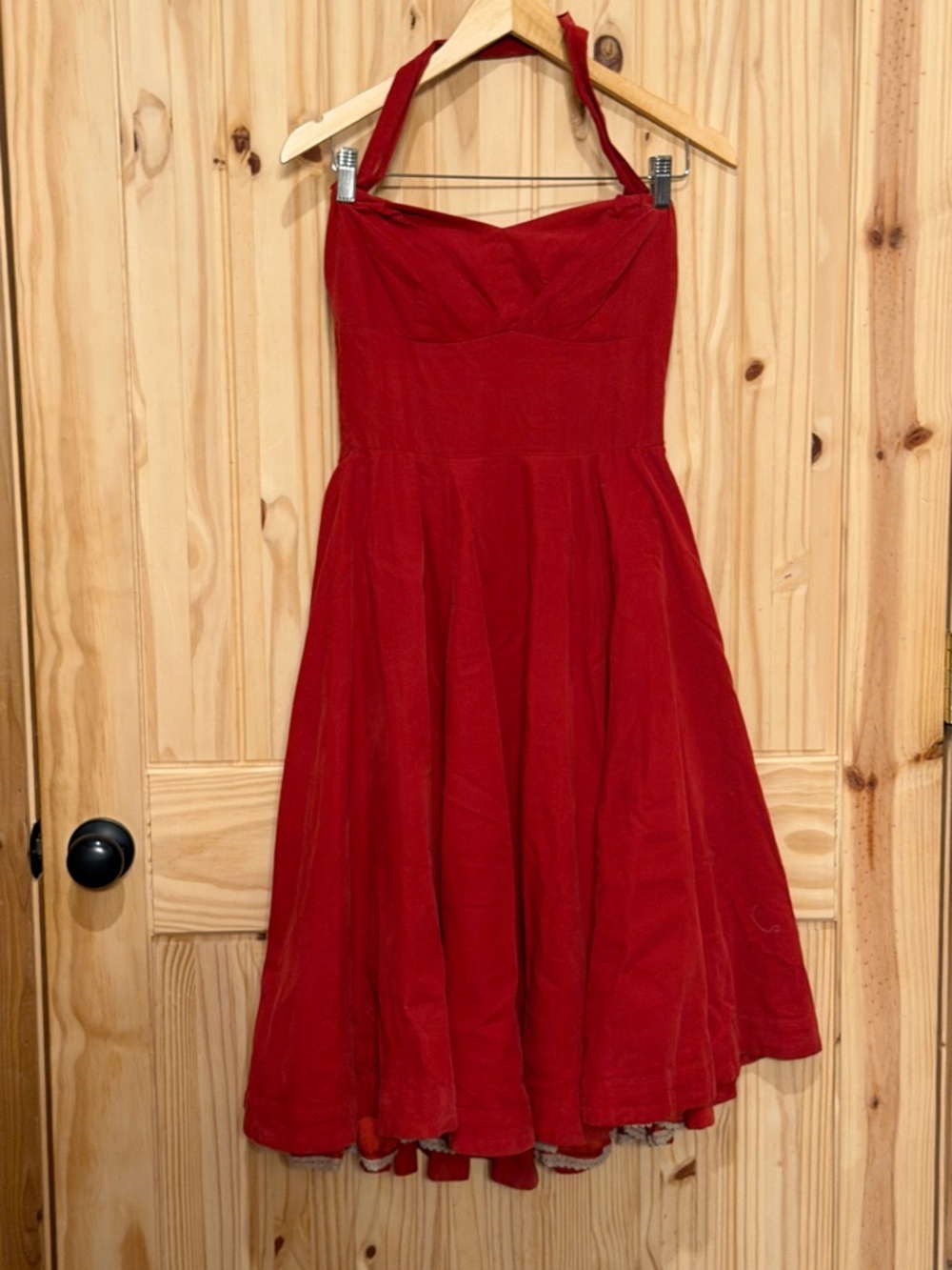 Classic Red Fit-and-Flare Dress